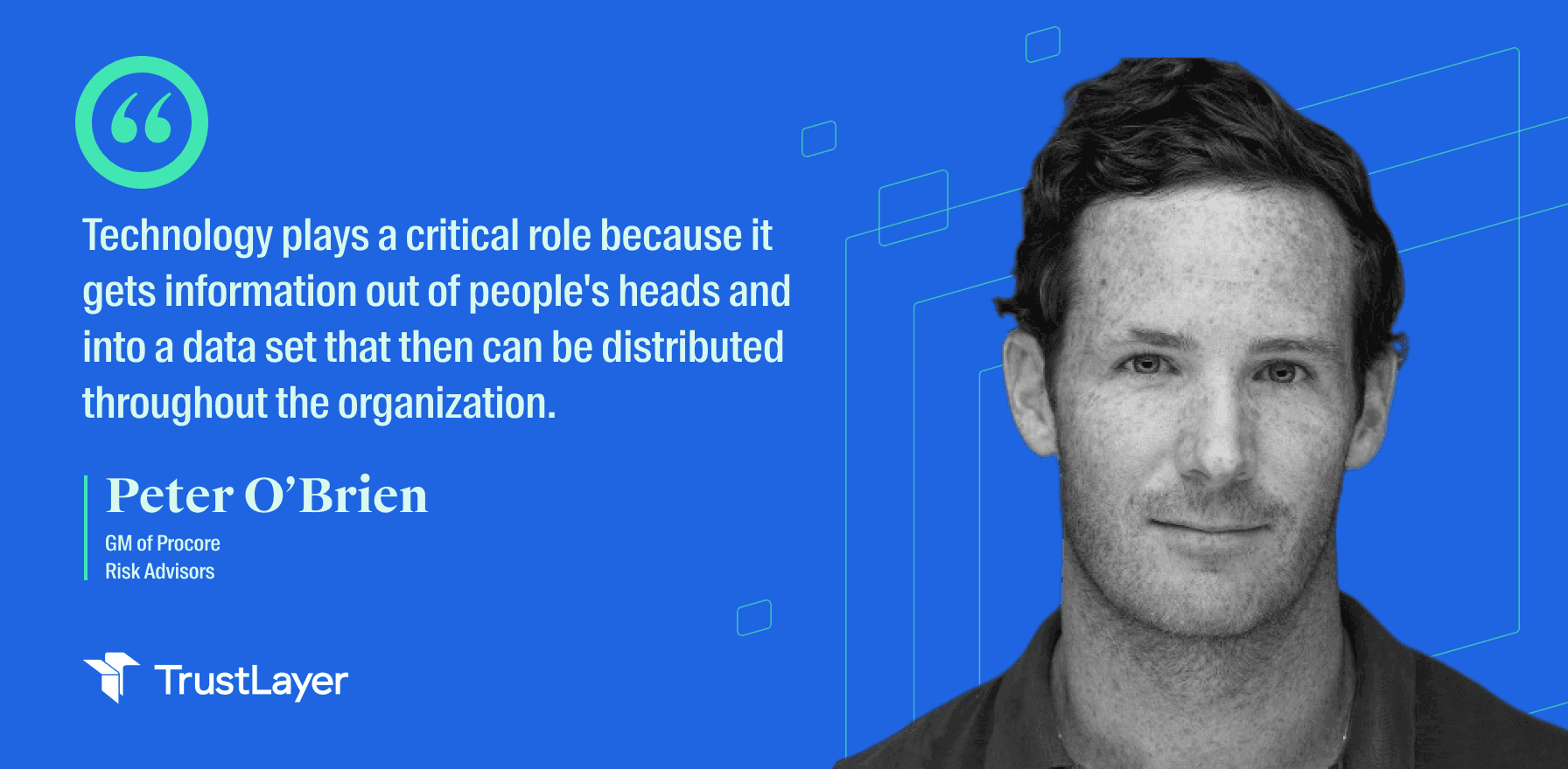 Peter O’Brien discusses the role of technology in distributing knowledge and leveraging data within the construction industry.